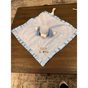 Stepping Stones PUPPY BLUE BABY SECURITY Plush Satin Blanket Little Buddy 12"